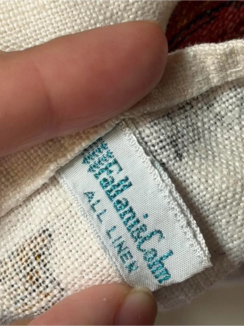 Cottage core American Vintage-Style Kitchen Towel Calendar in Cream and Red